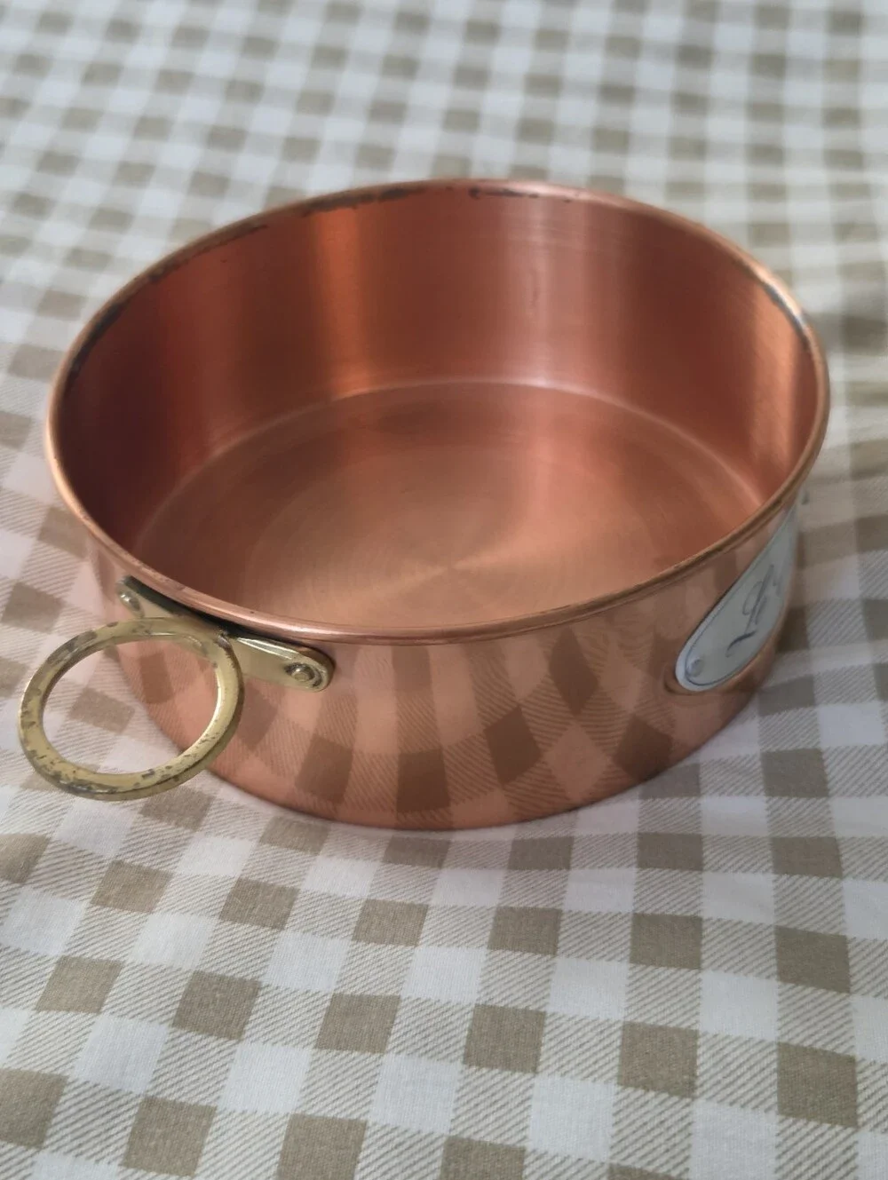 Vintage 1984 Teleflora 'Le Vin' Copper Wine Bottle Coaster + Brass Cork Holder